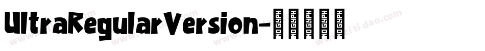 Ultra RegularVersion字体转换